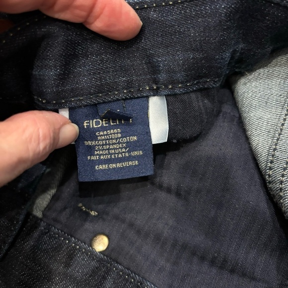 Fidelity Camino Jeans 35 Pacific Rinse Dark Wash - Picture 9 of 11
